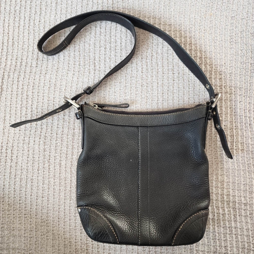 Coach Black Leather Crossbody Bag